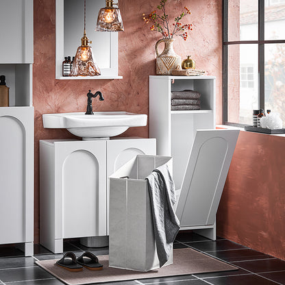 SoBuy | Armoire à linge avec sac à linge pliable | Panier à linge | BZR161-W 