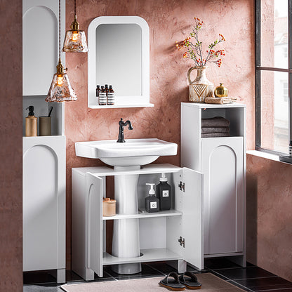 SoBuy | Meuble-lavabo | Armoire de salle de bain | Meuble-lavabo | Blanc | BZR164-W 