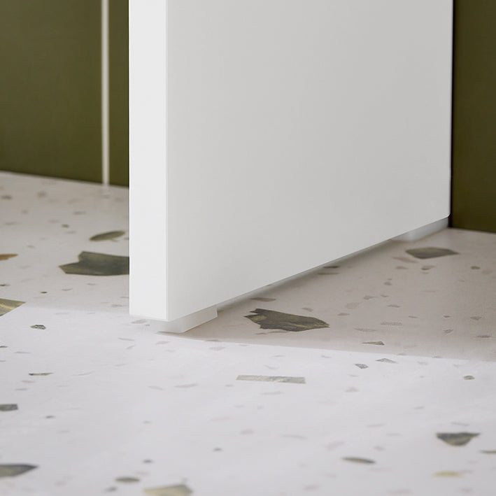 Prévente | SoBuy | Étagère de toilette | Meuble pour machine à laver | Étagère de salle de bain avec rangement | Blanc | BZR165-W