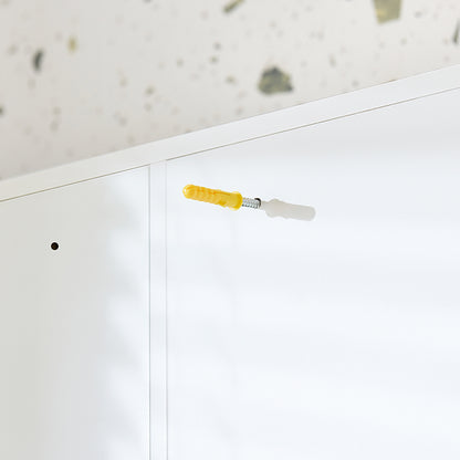 SoBuy | Armoire murale avec 1 porte miroir | Armoire miroir | Miroir | Armoire murale | Blanc | BZR184-W 