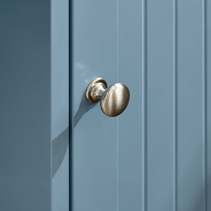 SoBuy | Meuble de salle de bain avec porte-rouleau de papier toilette | Meuble de salle de bain étroit | Buffet bleu | BZR189-HG