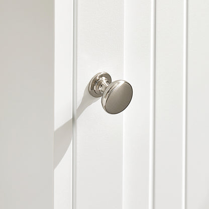 SoBuy | Meuble de salle de bain avec porte-rouleau de papier toilette | Meuble de salle de bain étroit | Buffet | BZR189-W