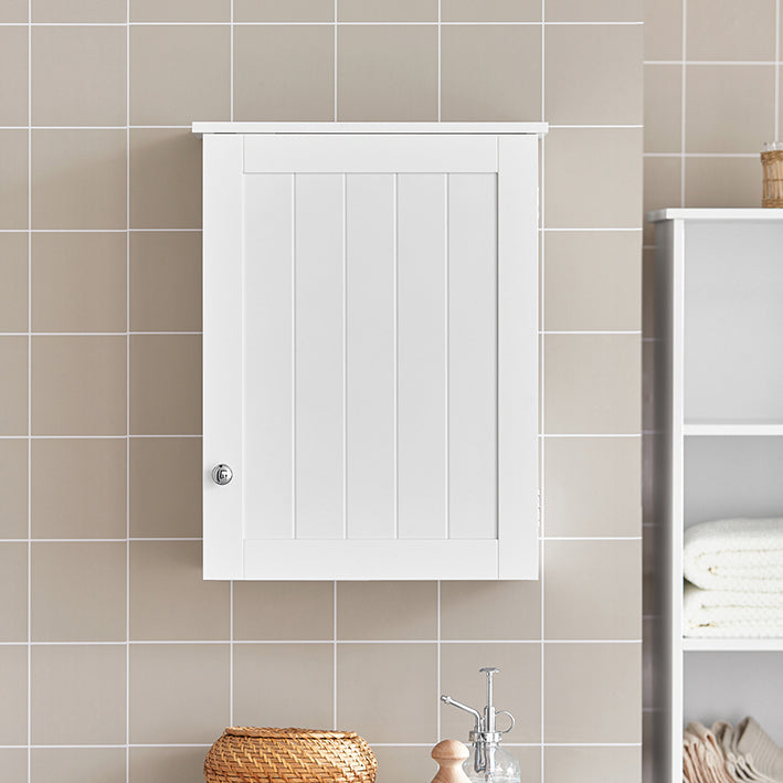 Prevendita | SoBuy | Pensile da Bagno | Armadietto da Parete | Armadietto dei medicinali | Bianco | BZR19-W