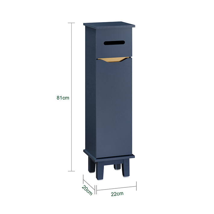 SoBuy | Porte-rouleau de papier toilette | Étagère de salle de bain | Meuble de salle de bain | Bleu | BZR192-B 