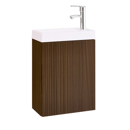 SoBuy | Meuble-lavabo | Meuble bas avec lavabo | Meuble de salle de bain marron | BZR196-BR 