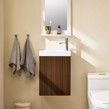 SoBuy | Meuble-lavabo | Meuble bas avec lavabo | Meuble de salle de bain marron | BZR196-BR 