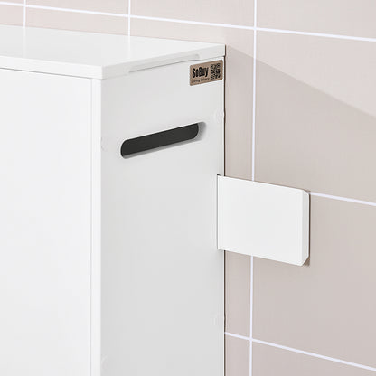 SoBuy | Porte-papier toilette | Étagère niche | Meuble de salle de bain blanc | BZR199-W 