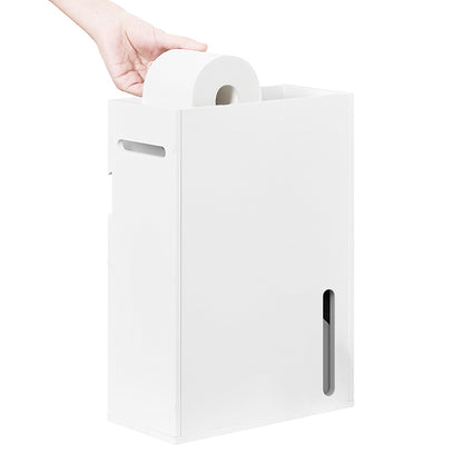 SoBuy | Porte-papier toilette | Étagère niche | Meuble de salle de bain blanc | BZR199-W 