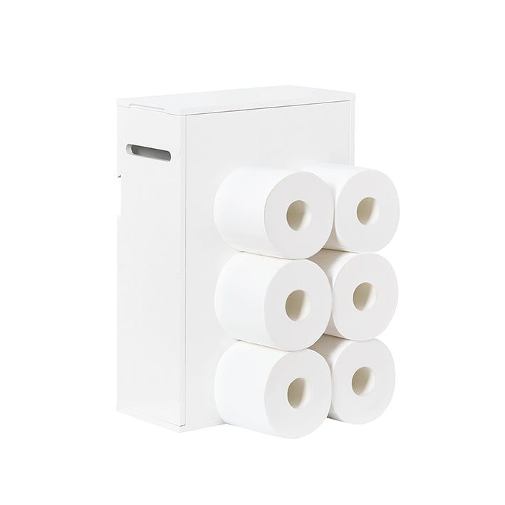 SoBuy | Porte-papier toilette | Étagère niche | Meuble de salle de bain blanc | BZR199-W 