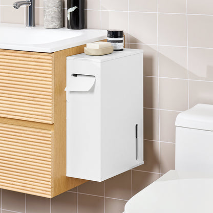 SoBuy | Porte-papier toilette | Étagère niche | Meuble de salle de bain blanc | BZR199-W 