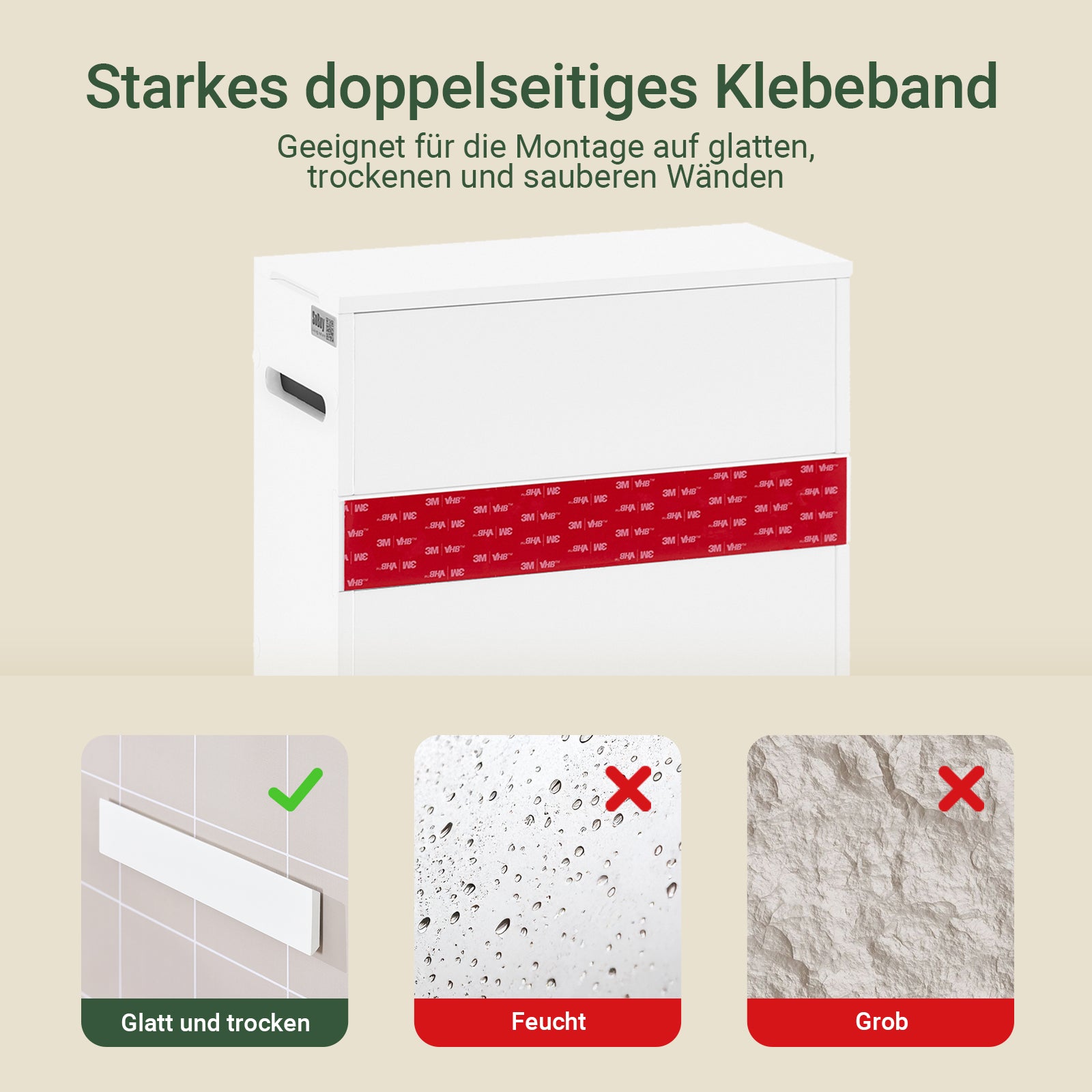 SoBuy | Porte-papier toilette | Étagère niche | Meuble de salle de bain blanc | BZR199-W 