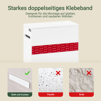 SoBuy | Toilettenpapierhalter | Nischenregal | Badschrank Weiß | BZR199-W