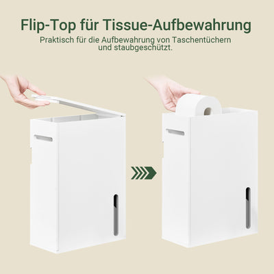 SoBuy | Toilettenpapierhalter | Nischenregal | Badschrank Weiß | BZR199-W