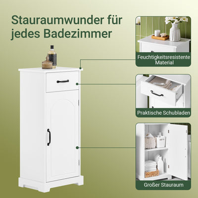 SoBuy | Mobile bagno | Armadietto stretto con ripiani regolabili | Bianco | 42x30x93cm | BZR207-W