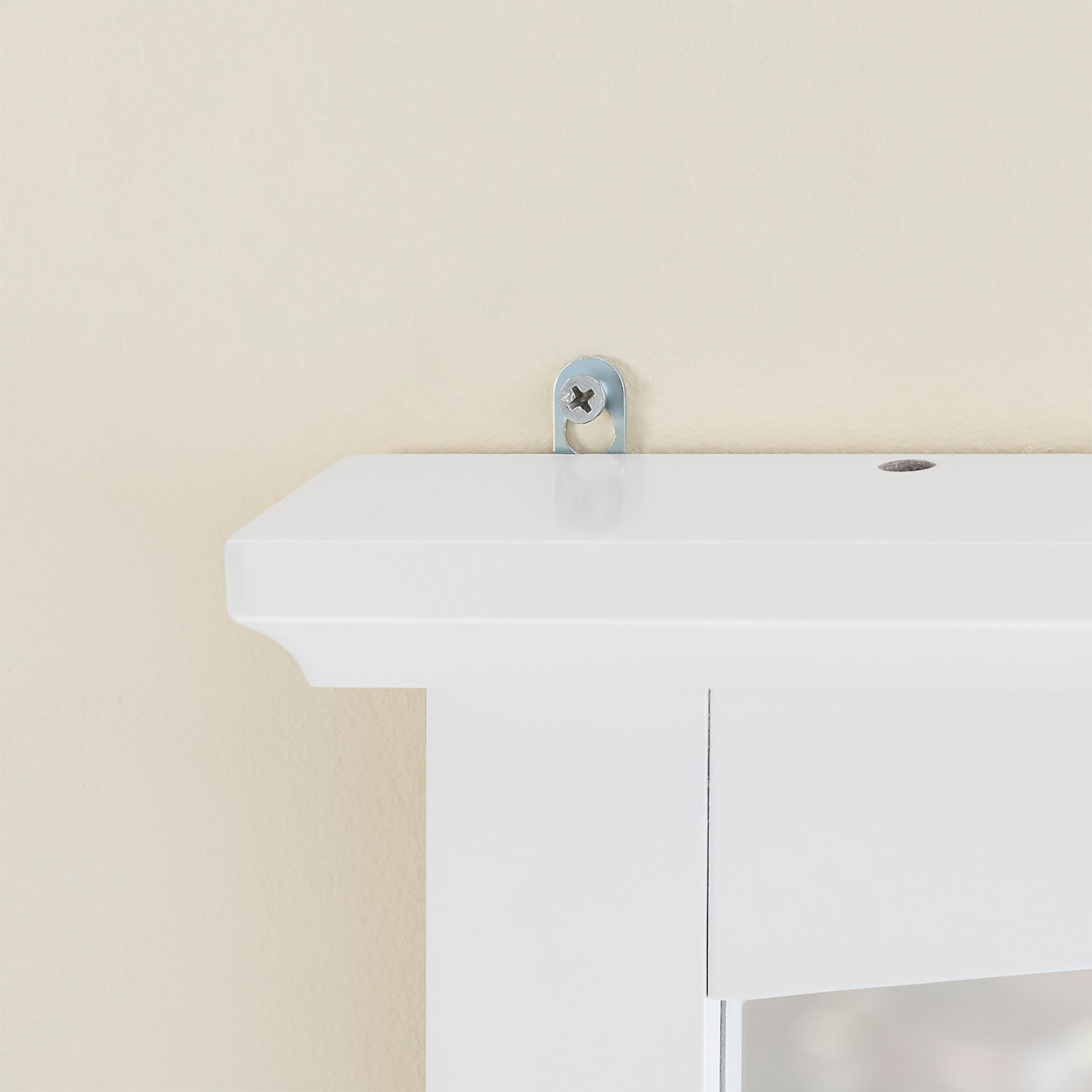 SoBuy | Specchio da Bagno con Mensola | Specchio da Parete | Specchio Bianco | BZR212-W