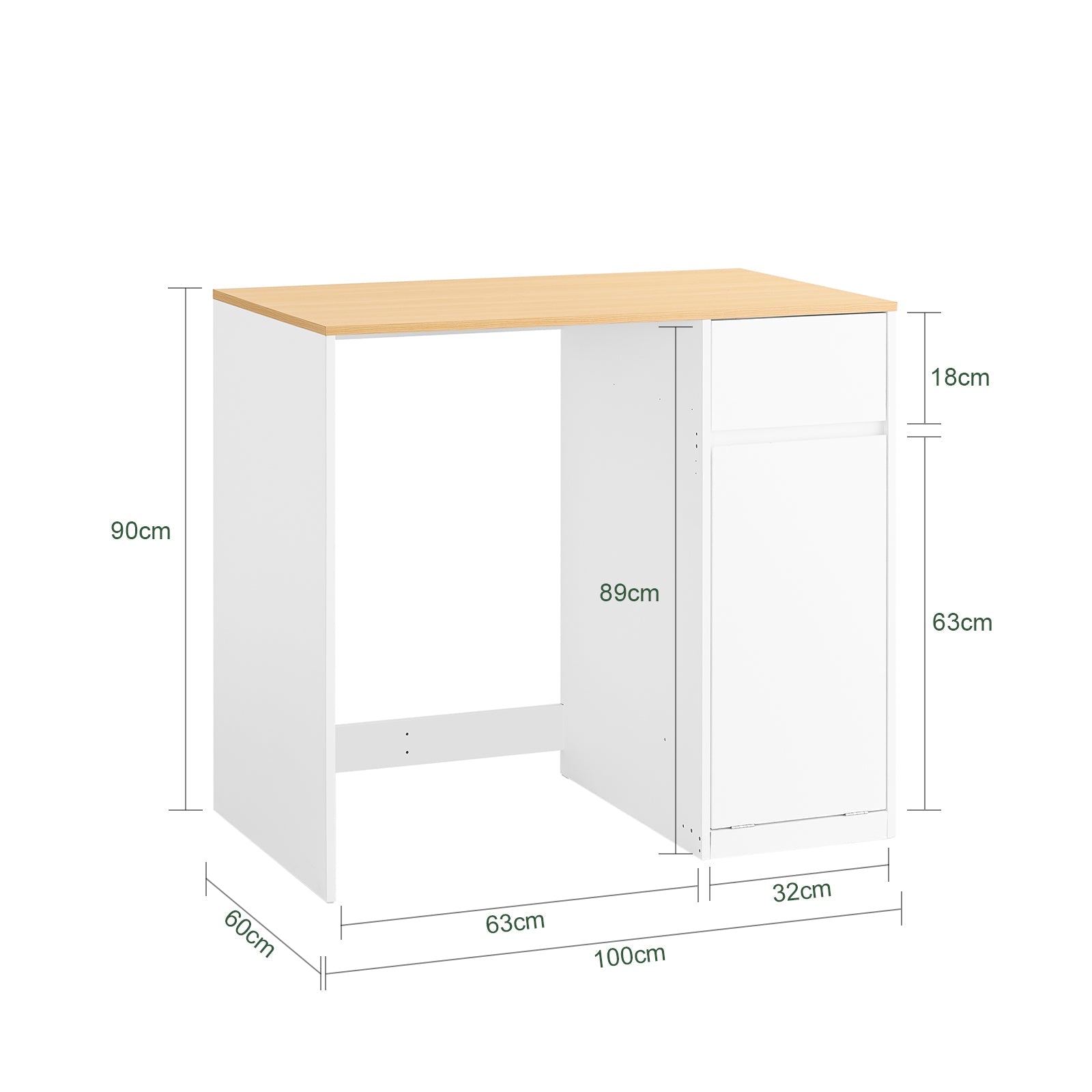 SoBuy | Meuble de machine à laver | avec panier à linge et tiroir | Blanc BZR217-WN