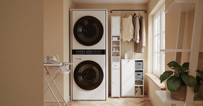SoBuy Badezimmerschrank mit Wäschekorb schmal Weiß 50 cm 2 Stoffschubladen BZR218-W