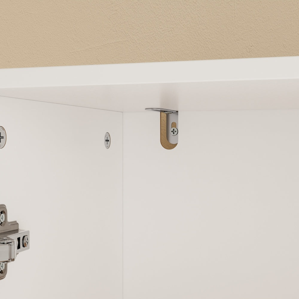 SoBuy | Badezimmerschrank schmal mit Wäschekorb Weiß | BZR241-E-W
