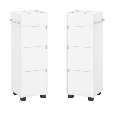 SoBuy | Meuble de salle de bain | Commode de salle de bain | Meuble mi-hauteur blanc | BZR29-W 
