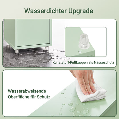 SoBuy | Armoire de salle de bain haute étroite | avec étagères réglables | Vert clair | 20 x 180 x 20 cm BZR34-II-GR 