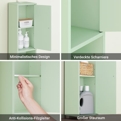 SoBuy | Armoire de salle de bain haute étroite | avec étagères réglables | Vert clair | 20 x 180 x 20 cm BZR34-II-GR 