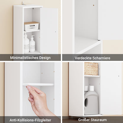 SoBuy | Armoire de salle de bain haute | avec étagères réglables, étroite | Blanche | 20 x 180 x 20 cm | BZR34-II-W 