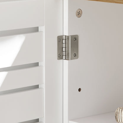 SoBuy | Meuble-lavabo | Armoire de salle de bain blanche | BZR40-W