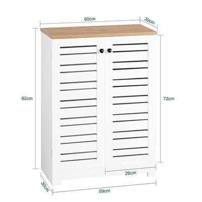 SoBuy | Commode de salle de bain | Meuble de salle de bain | Buffet blanc | BZR41-W