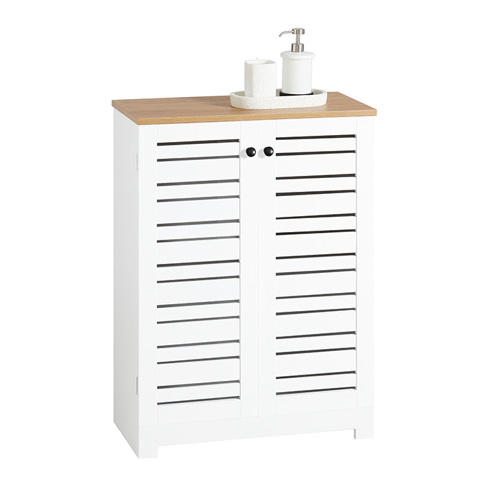SoBuy | Commode de salle de bain | Meuble de salle de bain | Buffet blanc | BZR41-W