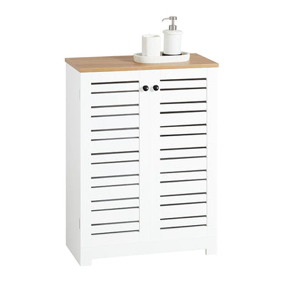 SoBuy | Comodino da bagno | Mobiletto da bagno | Credenza bianca | BZR41-W