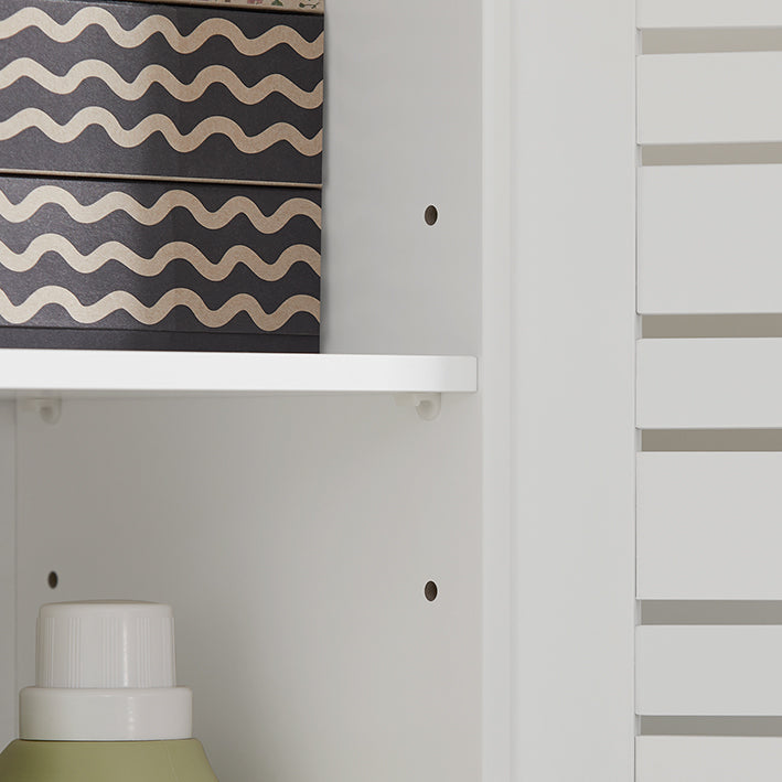 SoBuy | Comodino da bagno | Mobiletto da bagno | Credenza bianca | BZR41-W