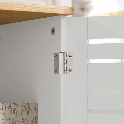 SoBuy | Commode de salle de bain | Meuble de salle de bain | Buffet blanc | BZR41-W