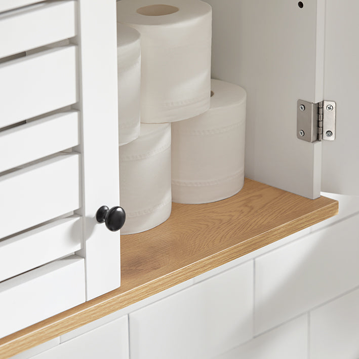 SoBuy | Armoire murale de salle de bain | Armoire suspendue | Armoire de salle de bain blanche | BZR42-W