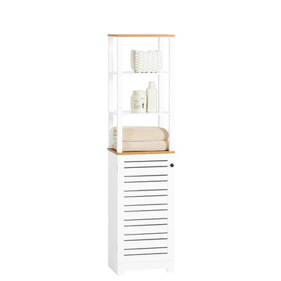 SoBuy | Colonna da bagno | Armadietto da bagno bianco | Mobiletto da bagno | BZR43-W
