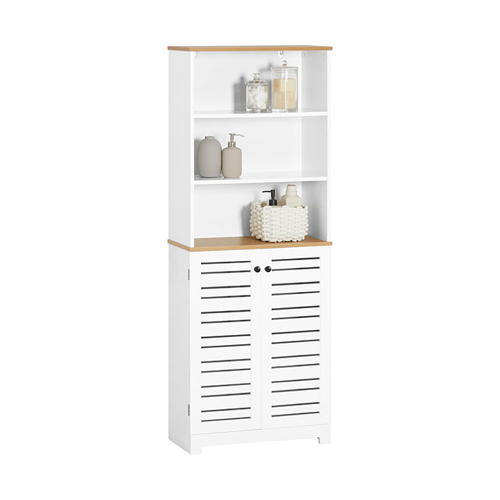 SoBuy | Colonna da bagno | Mobiletto bagno bianco | Mobile bagno | BZR44-W