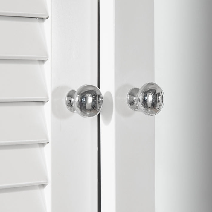 SoBuy | Armadietto con specchio | Armadietto a muro con anta a specchio | Mobiletto bagno bianco | BZR55-W