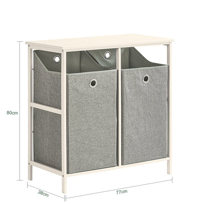 SoBuy | Wäschetruhe | Wäschesammler | Wäscheschrank | BZR57-W