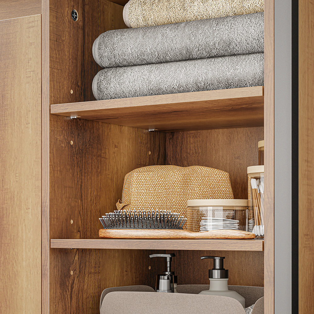 SoBuy | Meuble sous-lavabo 90 cm de large avec découpe pour siphon | Style industriel BZR63-L-PF