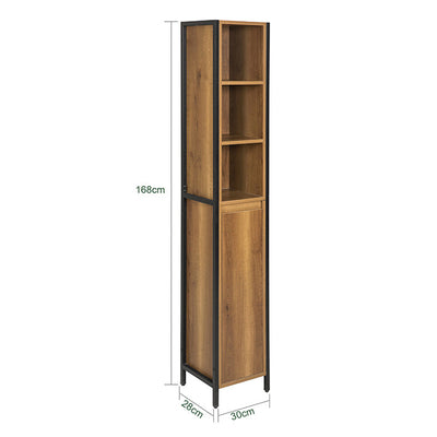 SoBuy | Mobile alto da bagno | Armadietto da bagno | Scaffale da bagno vintage | BZR62-PF