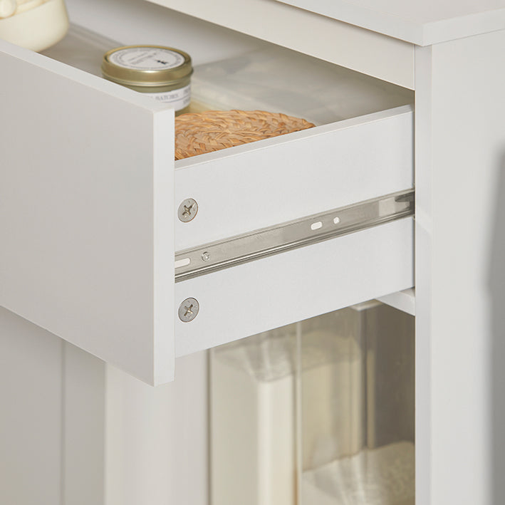 SoBuy | Mobile lavanderia | Cesta portabiancheria | Armadietto da bagno bianco | BZR66-W