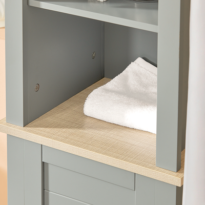 SoBuy | Mobile alto da bagno | Armadietto da bagno | Scaffale da bagno | Armadio da bagno | BZR68-HG