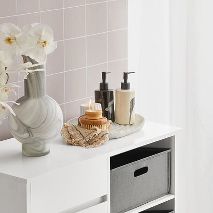 SoBuy | Armoire à linge | Panier à linge | Meuble de salle de bain blanc | BZR77-W