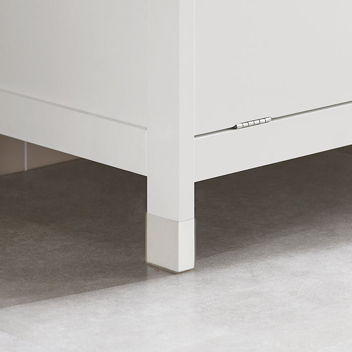 SoBuy | Wäscheschrank | Wäschesammler | Wäschekorb | Badezimmerschrank Weiß | BZR77-W