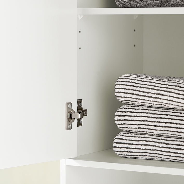 SoBuy | Colonna da bagno | Mobiletto bagno con 2 ante | Scaffale da bagno | Mobile da bagno | Bianco | BZR80-W