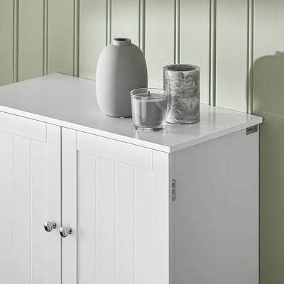 SoBuy | Pensile con ante | Mobiletto bagno | Armadietto dei medicinali | Armadietto a muro | Bianco | BZR84-W
