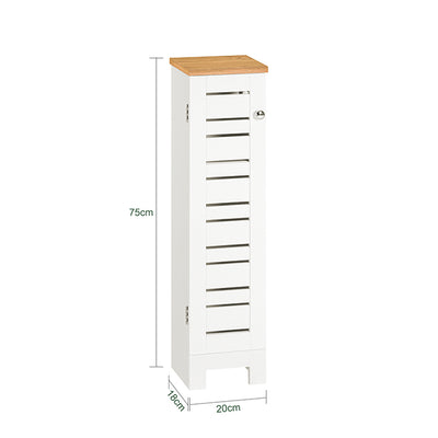 SoBuy | Porte-rouleau de papier toilette | Étagère de salle de bain | Meuble de salle de bain | BZR85-W