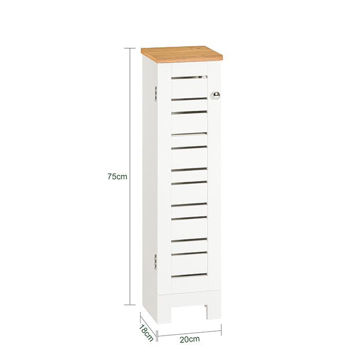 SoBuy | Porte-rouleau de papier toilette | Étagère de salle de bain | Meuble de salle de bain | BZR85-W
