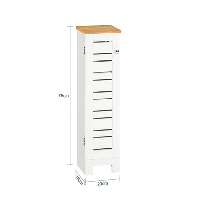 SoBuy | Porte-rouleau de papier toilette | Étagère de salle de bain | Meuble de salle de bain | BZR85-W