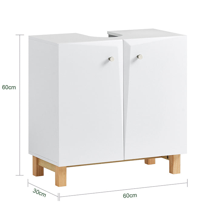 SoBuy | Mobile sottolavabo | Mobile bagno | Lavabo | Sottolavabo bianco | BZR92-W