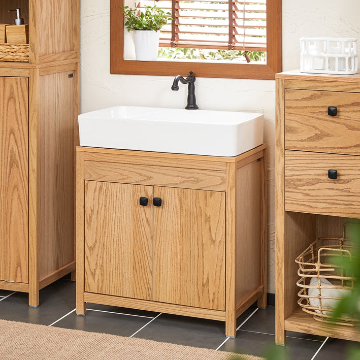 SoBuy | Meuble-lavabo | Armoire de salle de bain | Lavabo | BZR98-N